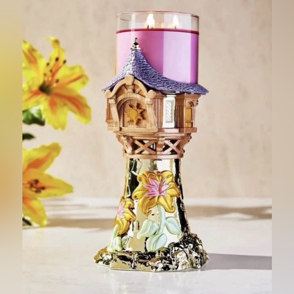 Bath & Body Works Disney Princess Rapunzel Tower 3-Wick Candle Holder Brand New